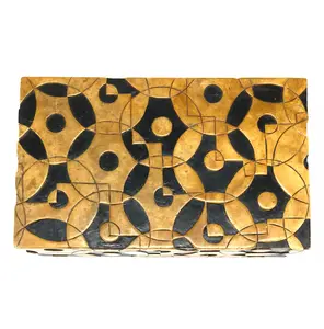 Interlocking Circles Soapstone Trinket Decor Box
