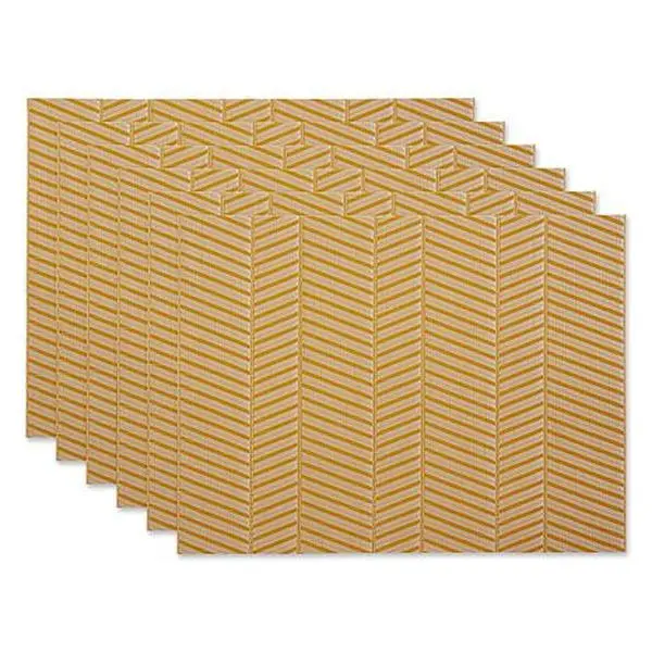 Design Imports Textured Twill Weave Placemats 6-Pack