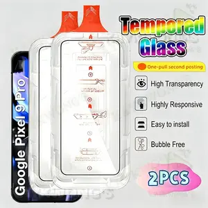 KAYKWONG'S 2 Piece Tempered Glass Screen Protector, 9h Hardness, Fingerprints & Scratches Resistant, Fits Google Pixel 9/9 Pro/9 Pro XL/Pixel 9 Pro Fold/Pixel 10/10 Pro/10 Pro XL Series, Ideal Gift