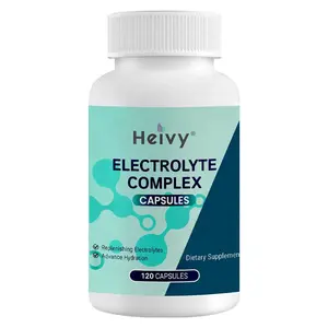 Heivy Pure Electrolytes Complex - Vegan Allergen-Free US GMP Certified 120 Capsules 7-in-1 Daily Electrolyte Replacement for Hydration Muscle Support Healthcare Supplement