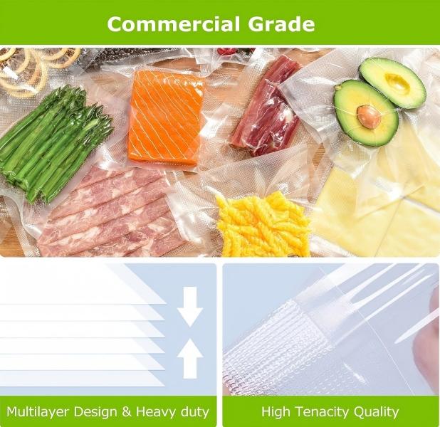 11" x 50' Vacuum Sealer Bags Rolls | BPA-Free Food Grade Vacuum Seal Bags for Food Storage, Meal Prep, Sous Vide, Freezer & Kitchen Organization 11" x 50' Vacuum Sealer Bags Rolls | BPA-Free Food Grade Vacuum Seal Bags for Food Storage, Meal Prep, Sous Vide, Freezer & Kitchen Organization