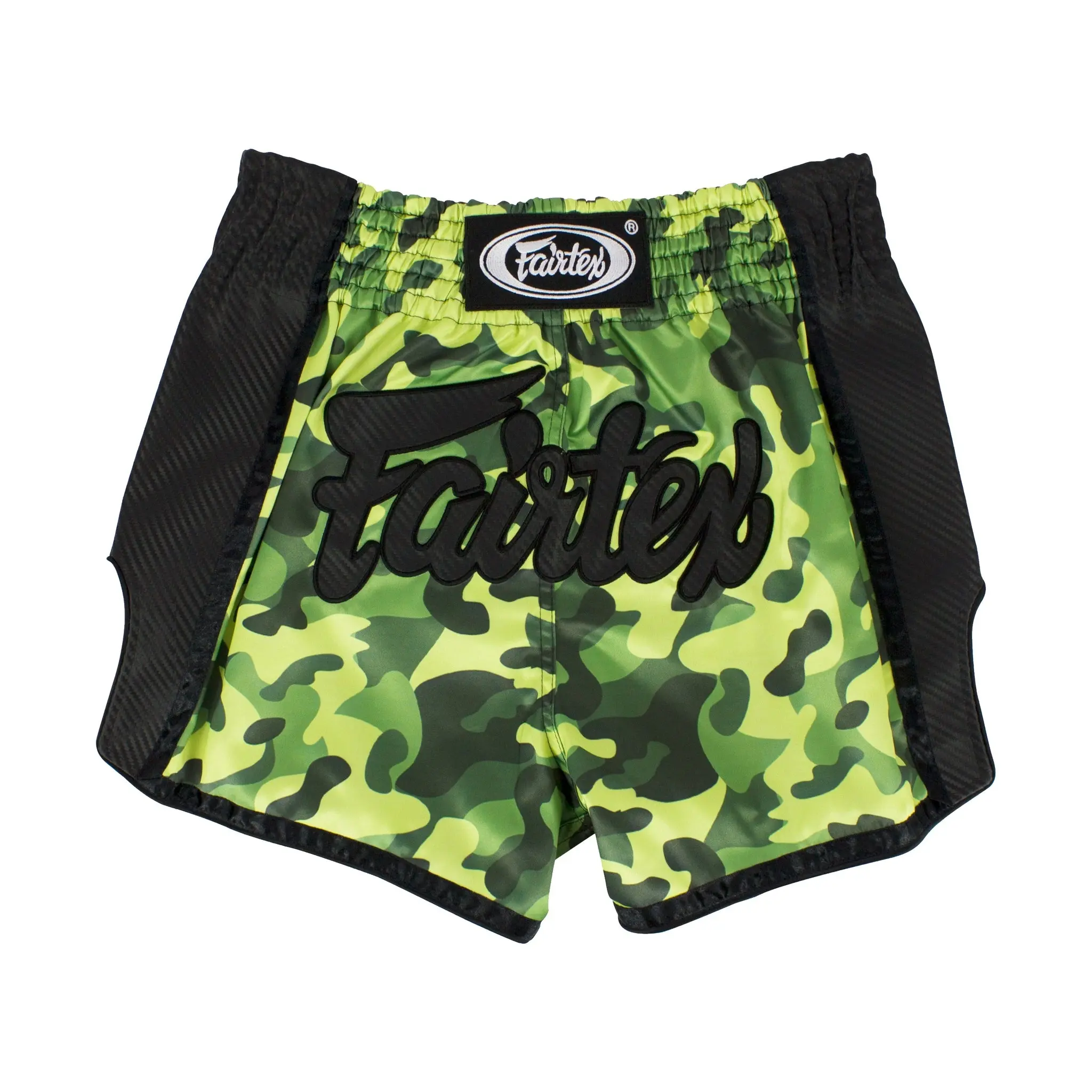 Fairtex BS1710 Green Camo Slim Cut Muay Thai Boxing Short, Camo Camouflage Shorts, Athletic Shorts