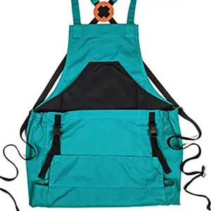 Garden Apron - Cross Back Gardening Apron With Pockets For Women & Men| Harvest Apron with Large Kangaroo Pouch