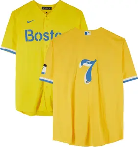 Masataka Yoshida Boston Red Sox Autographed Nike City Connect Replica Jersey - Fanatics Authentic Certified