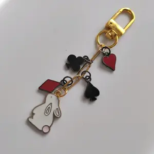 Rabbit Poker Kindle Bag Charm Keychain Assorted Colors and Styles