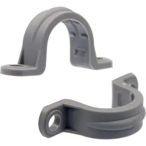 12pcs 3/4 Inch PVC Pipe Straps, 2 Holes Plastic Conduit Strap for PVC Pipes, Conduit and Cables, UL Listed