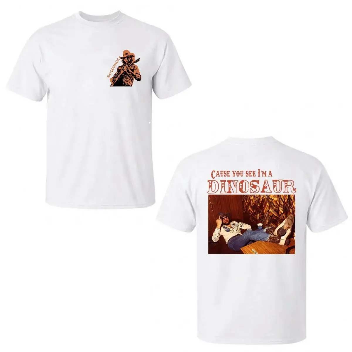 Dinosaur Hank Williams Jr.Bocephus Western Shirt, Funny Cowboy Quote Shirt, Country Music Vintage Style Unisex Tshirt, Classic Coutry Fan Gift COTTON TEE