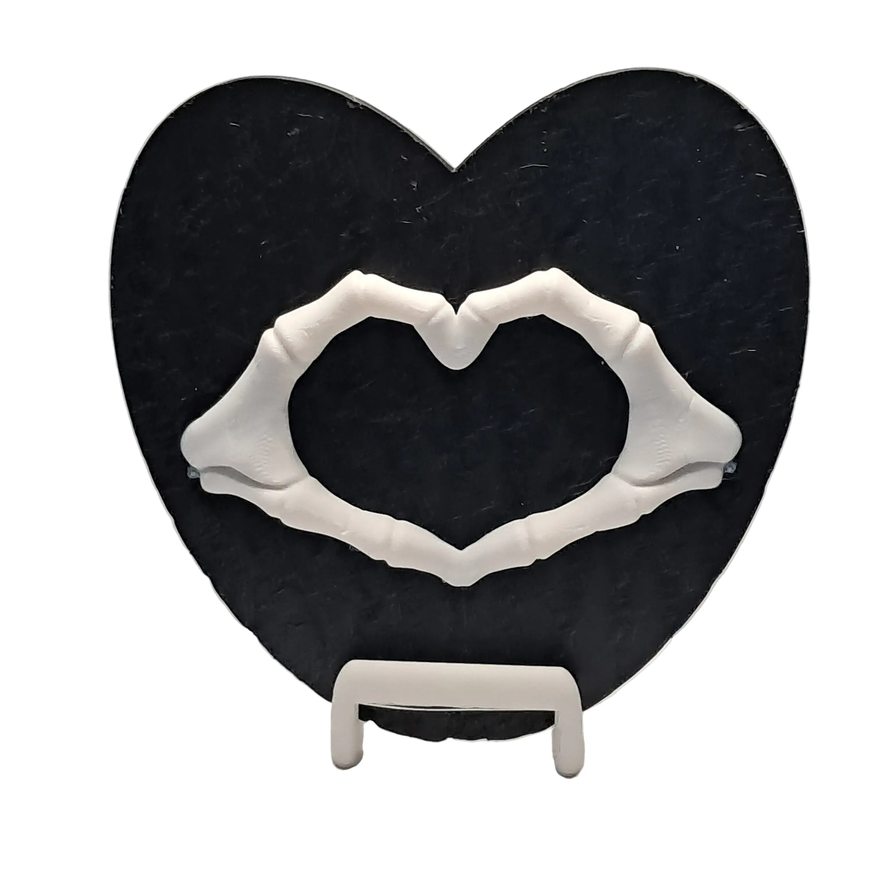 3D Printed Bone Heart Plaque - Goth Home Decor Product, Office Home Decor Decoration, Ideal Gift for Living Room Display