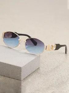New Arrival Oval Metal Small Frame Sunglasses Trendy Vintage UV400 Sun Glasses for Women Men