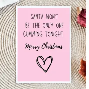 Dirty Christmas Card for Him Sexy Christmas Card Adult Christmas Card Funny Xmas Cards Christmas Card for Boyfriend Naughty Gift for Him