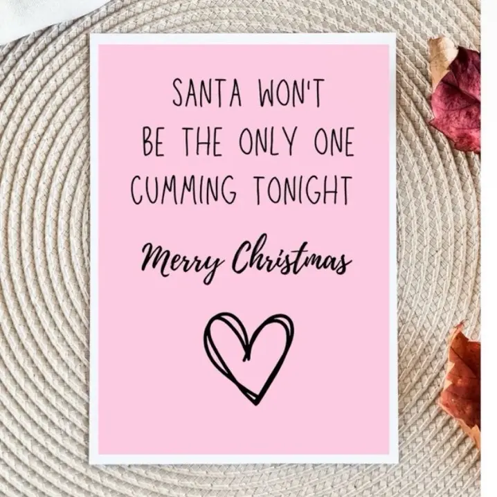 Dirty Christmas Card for Him Sexy Christmas Card Adult Christmas Card Funny Xmas Cards Christmas Card for Boyfriend Naughty Gift for Him