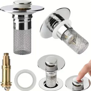 SYZ Bathroom Sink Drain Strainer with Removable Filter Basket - Universal Sink Stopper for Bathroom & Kitchen Basins,Anti-Odor Stopper Hair Clogging , tiktok shop deals -YY