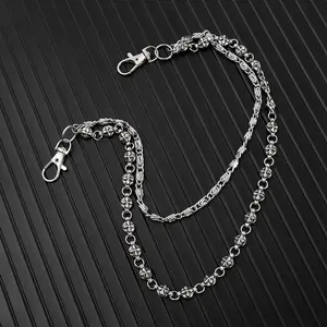A Harajuku-Style Street Hip-Hop Denim Chain, Personalized Punk-Style Double-Layer Waist Chain, Unisex Accessory
