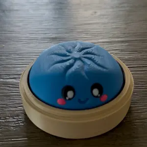 3D-Printed Mystery Dumpling Squishy Fidget Toy, Unisex Classic Novelty Sensory Stress Reliever, Portable Tactile Anxiety Relief Clicker