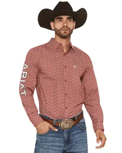 Ariat Men's Men'S Team Logo Paisley Print Long Sleeve Button-Down Western - 10062255