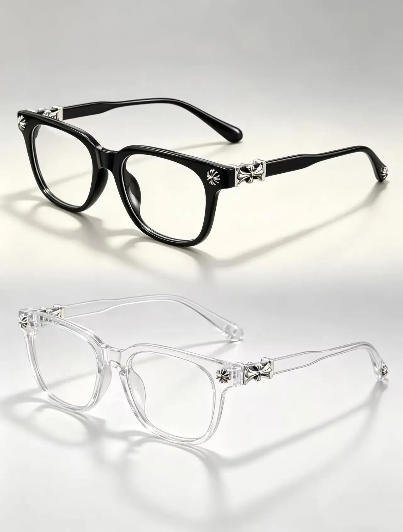 2pas Plastic Square Frame Eyeglasses, Casual Retro Style, Suitable for Daily Wear, College, Commuting, Home Use, Stylish Square Frames, Trendy Casual Frames, Trending Glasses, Square Frame Eyewear, Fashionable Frames Glasses, Fashion Glasses