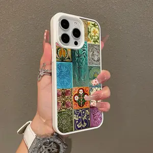 Magnetic Stylish Case for iPhone 17 16 E Pro Max 15 Plus 14 13 12 11 XS XR, Mermaid Tile Collage Aesthetic | Shockproof, Silicone, Lightweight, Girly, and Scratch Resistant Protection