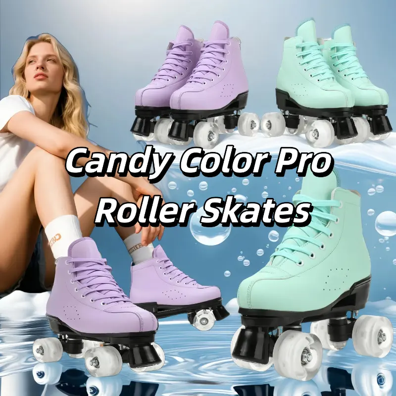 XUDREZ PU Material High Top Roller Skates, Professional Adult Double Row Roller Skates, High Quality Multifunctional Indoor And Outdoor Skates, Comfortable Roller Skates with Breathable Holes, Suitable for Adult Men And Women