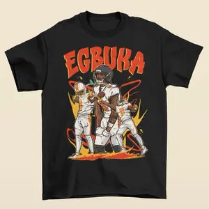 Emeka Egbuka Cartoon Style Tampa Bay Football T-Shirt - Men’s Adult Sizes, 100% cotton tee, unisex style