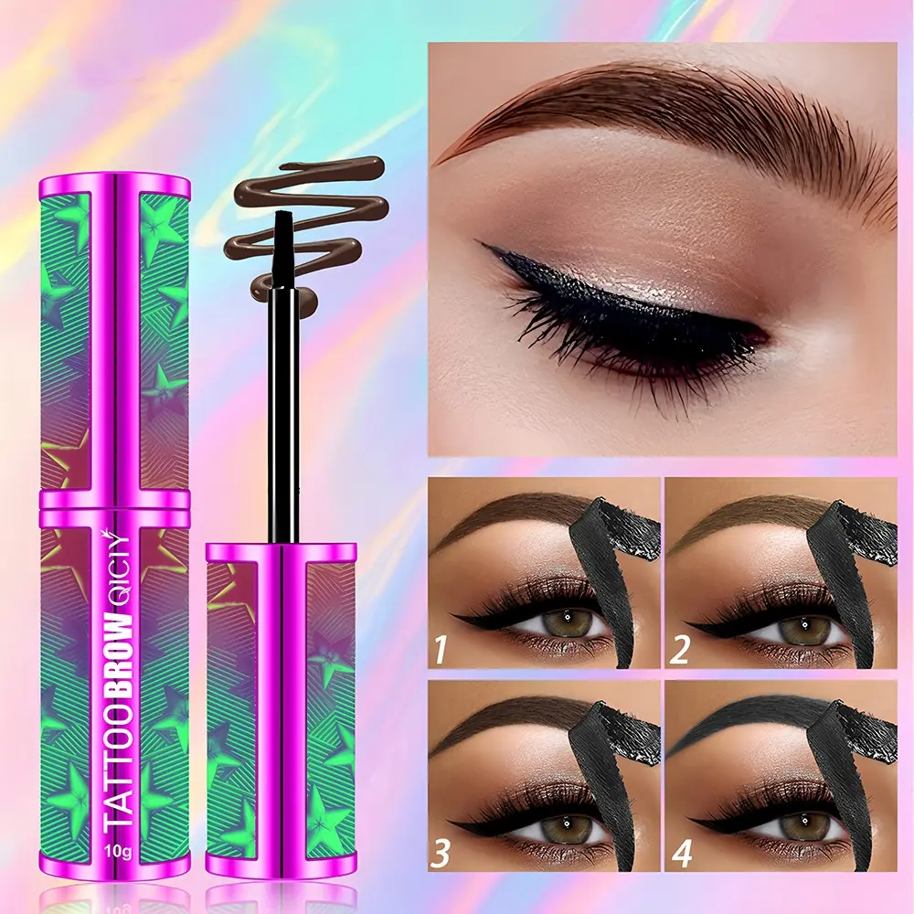 1PC tear off eyebrow adhesive waterproof for 24 hours without smudging, fading, or clumping Tinted Brow Gel Eyebrow Products