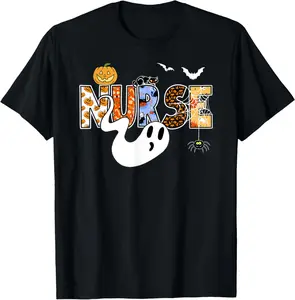 Fun Halloween NURSE Nursing School Nurse Summer Casual Shortsleeve Cotton T-Shirt