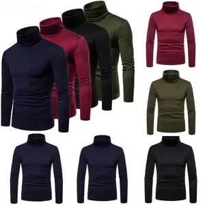 Men's Winter Thermal Pullover - TurtleneckFit Stretch T-Shirt | Long Sleeve Thermal Top, Solid Color Base Layer, Warm Cold Weather Shirt, Layering Essential, Heated Winter TeeGift