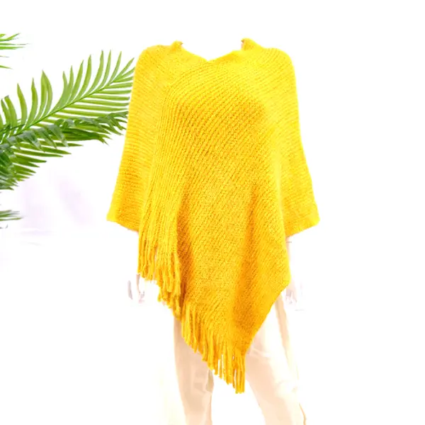 Hand Knit Winter/Fall Wraps, Two Way Boho Style Ponchos, Warm Solid Color Oversized Sweater, Winter Sweater