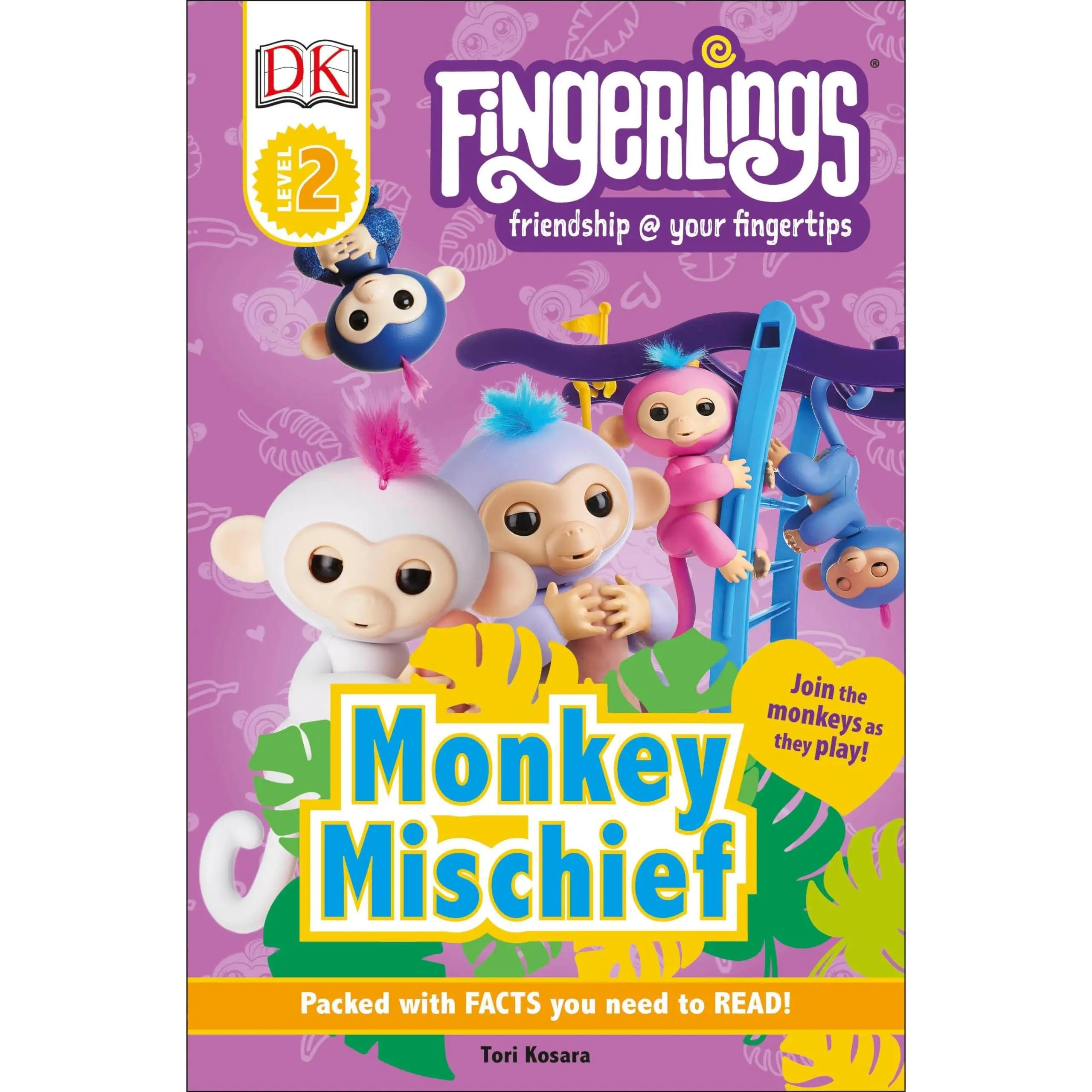 Page Publications Co Fingerlings: Monkey Mischief - DK Readers Level 2 Children's Book, Builds Literary Skills, Features Vibrant Images, Uses Simple Vocabulary