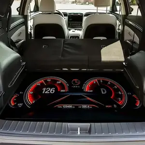 Technology driven car dashboard pattern design, multifunctional car trunk pad, polyester fiber material, trunk decorative pad, car carpet, durable, easy to clean, protecting the car from wear and tear, compatible with most car models