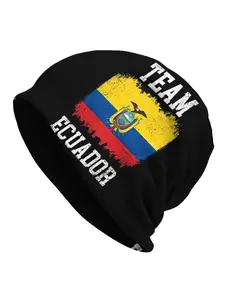 Hat SOCCER TEAMS ECUADOR South America Soccer Team Sports And Fan For Men And Women T Shirt Jigsaw Puzzle Autumn Spring Caps For Men Women Skullies Fitted Beanies Ski Caps Soft Bonnet Hats