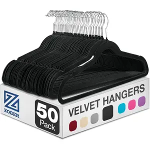 Black Velvet Hangers  Pack  Clothes Hangers, Coat Hanger for Pants & Dress Clothes  Non Slip w/  Degree Swivel, Holds up to  lbs  Strong Felt Hanger for Clothing