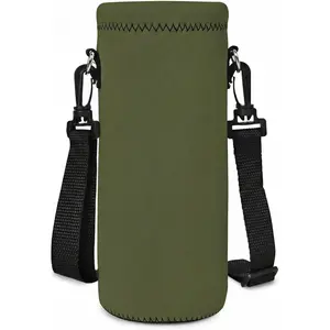 Water Bottle Bag Carrier,24oz/32oz Insulated Neoprene bottle Sling Holder Case Pouch Cover  1000ML/750ML Bottles with Shoulder Strap  walking