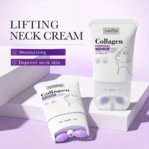 Collagen Neck Cream with Massage Rollers, Enriched with Retinol, Hyaluronic Acid, And Vitamin C+E, Deeply Moisturizes And Promotes Absorption. It Can Massage The Neck And Is Easy to Use. It Is Suitable for Home Use, Going Out, And As a Gift