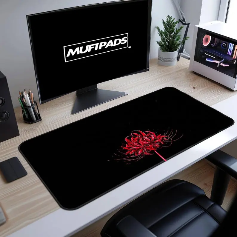 Red Spider Lily Mousepad - Tokyo Ghoul Mystical Floral Design - Perfect for Gaming, Workstations & Anime Gift