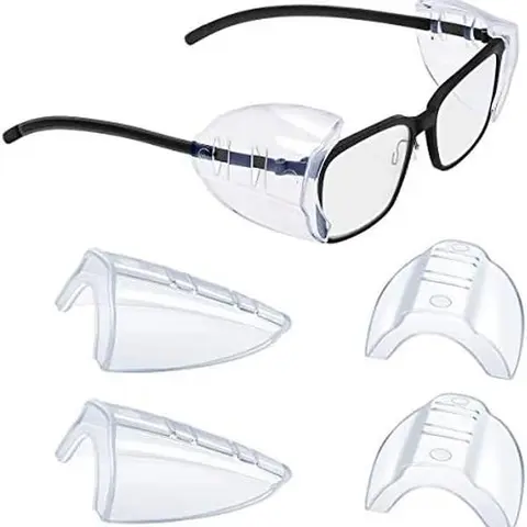 2/4/6/10 Pairs Safety Glasses Side Shields, Universal Clip-On Side Shields for Prescription Eyeglasses Protection