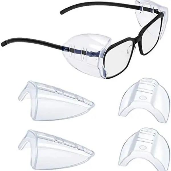 2/4/6/10 Pairs Safety Glasses Side Shields, Universal Clip-On Side Shields for Prescription Eyeglasses Protection