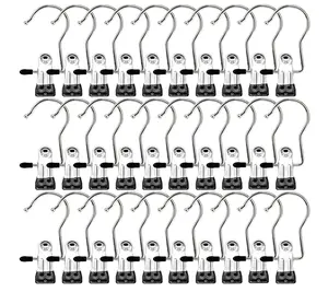 Laundry Hooks Hanging Clips Clothes Pins Closet Hanger Organizer Clamps Socks Towel Clips Heavy Duty Clothespins Bulk Hanger Clips For Closet Travel Pants Socks Handbags, 30 Pack