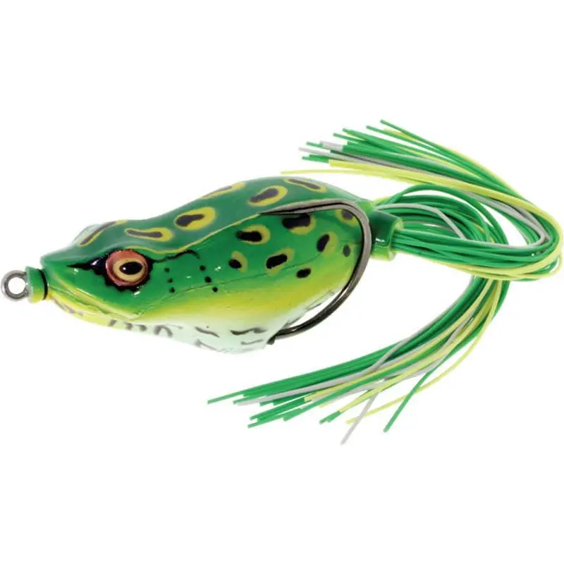 River2Sea Bully Wa 2.55 Fishing Frog - Buoyant Open Water Lure, 2.25 in, 7/16 oz, Keel Shape Enhances Walking Action, Armed to the Teeth with 2 Hooks, Sealed Hook Design Improves Setup, Larger Belly Profile, Lemon Lime