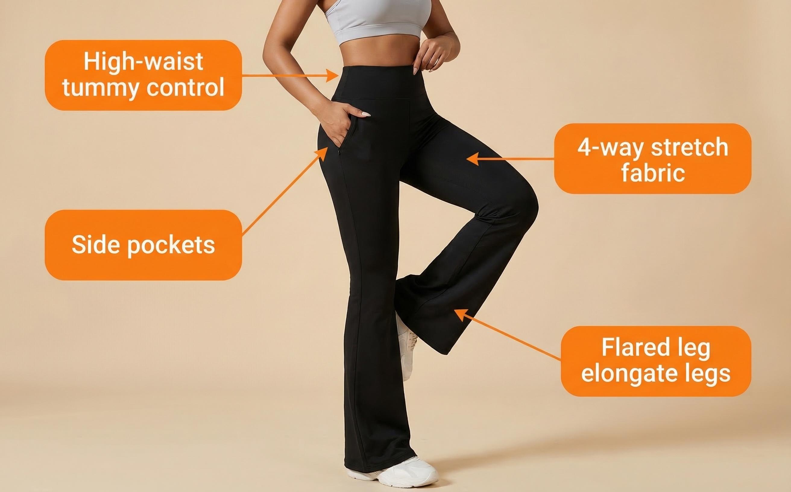 Women's High Stretch Micro Flare Sweatpants Soft Elastic Flare Yoga Pants Women's High Stretch Micro Flare Sweatpants Soft Elastic Flare Yoga Pants