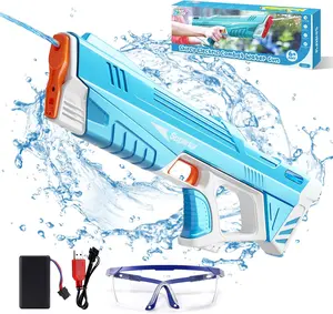 LED Light-Up Electric Water Blaster, 39 Ft Range, Water Blaster,Pool Beach Outdoor Party Toys With Goggles & Battery Included