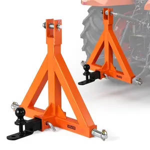 【fathersdaygift】VEVOR 3 Point Trailer Hitch with 2" Receiver,3 Pt Quick Hitch Attachment with Trailer BallTractor Tow Drawbar AdapterFits Category 1KubotaMahindraFordYanmarJohn DeereMassey Ferguson