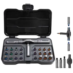 24-in-1 Ratchet Screwdriver drill Set, Magnetic Precision Bits with Detachable Handle & Case.Multi-Purpose Mini Screwdriver Kit for DlY,household appliances, Multifunction Portable minimalist tool kit,Tool gadgets Heavy Duty Hardware,  Metal Handle