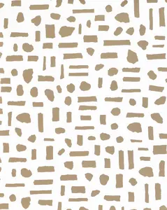 The Pearl - Gold on Cream - Commercial Wallpaper