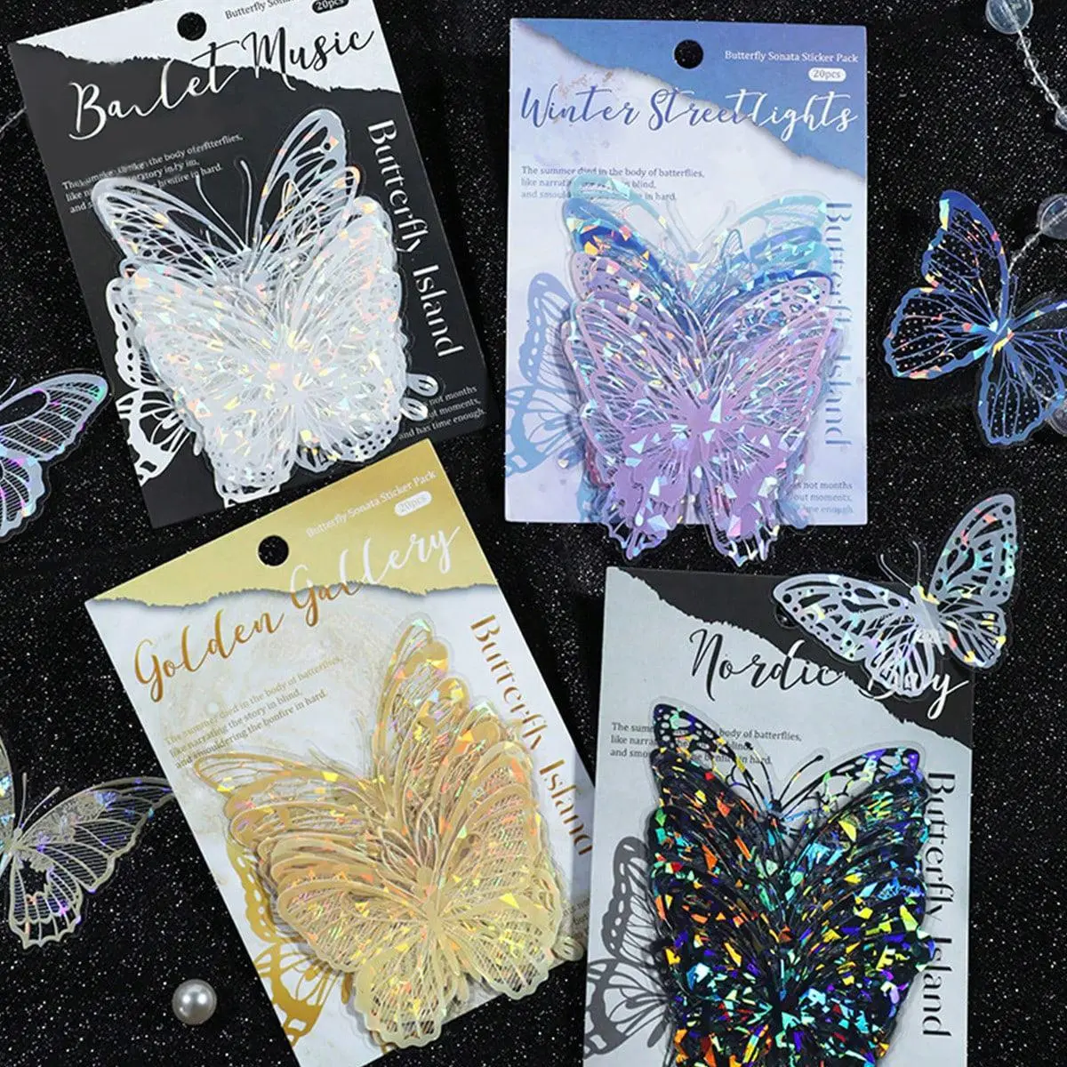 60 Bright Colorful Butterfly Stickers for DIY Wedding Cake Decor, Perfect for Birthday Party Cake Decorating Supplies, Vibrant Wedding Accessories, Decoration, Butterfly Cake Decorations