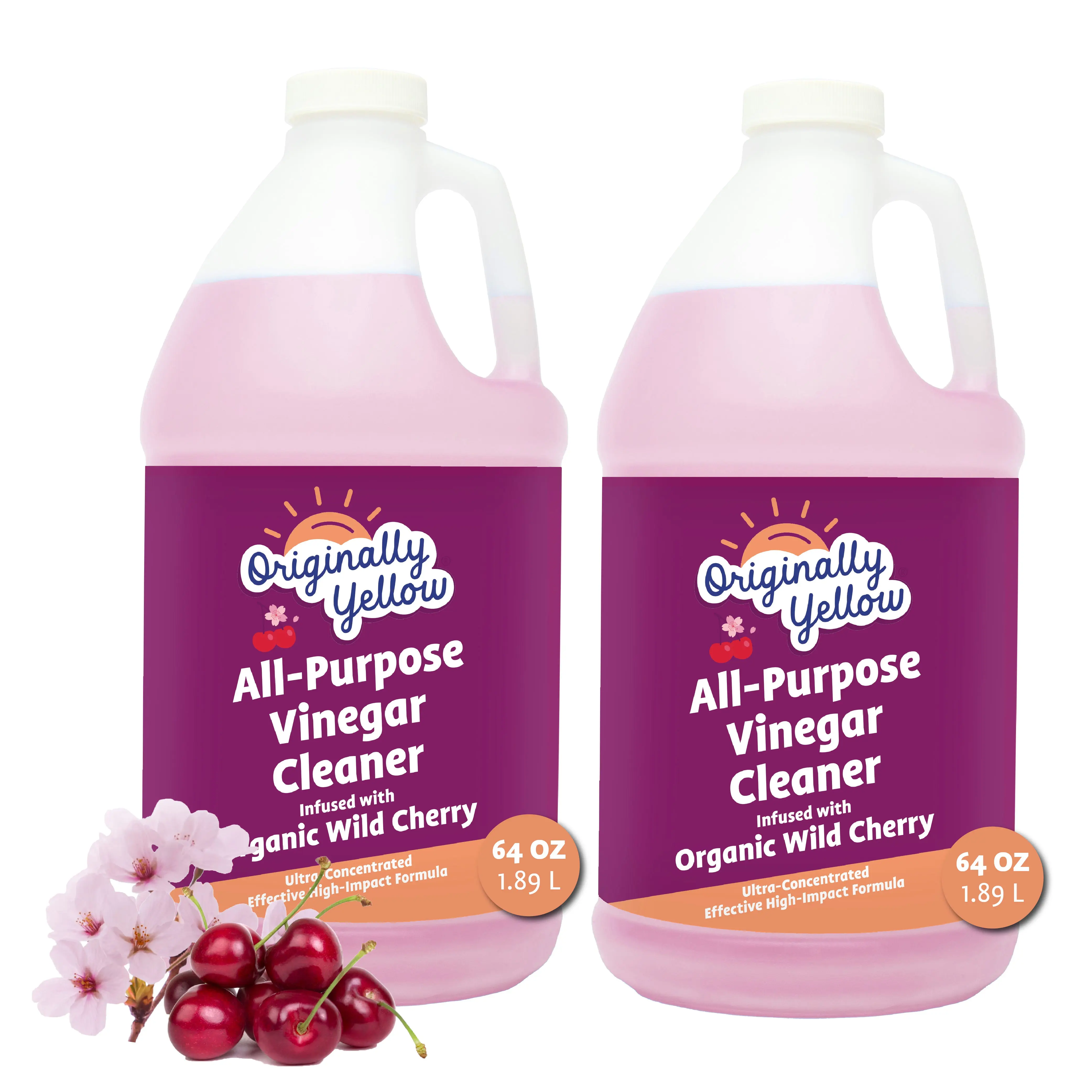 Wild Cherry Vinegar Cleaner | 64 oz x 2 Pack