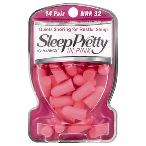 Hearos Sleep Pretty® Ear Plugs, Pink, NRR 32, 14 Pair