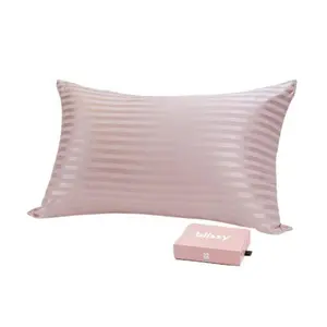 Blissy Silk Pillowcase  Standard  Pink Stripped  Pink Stripped Pink Stripped