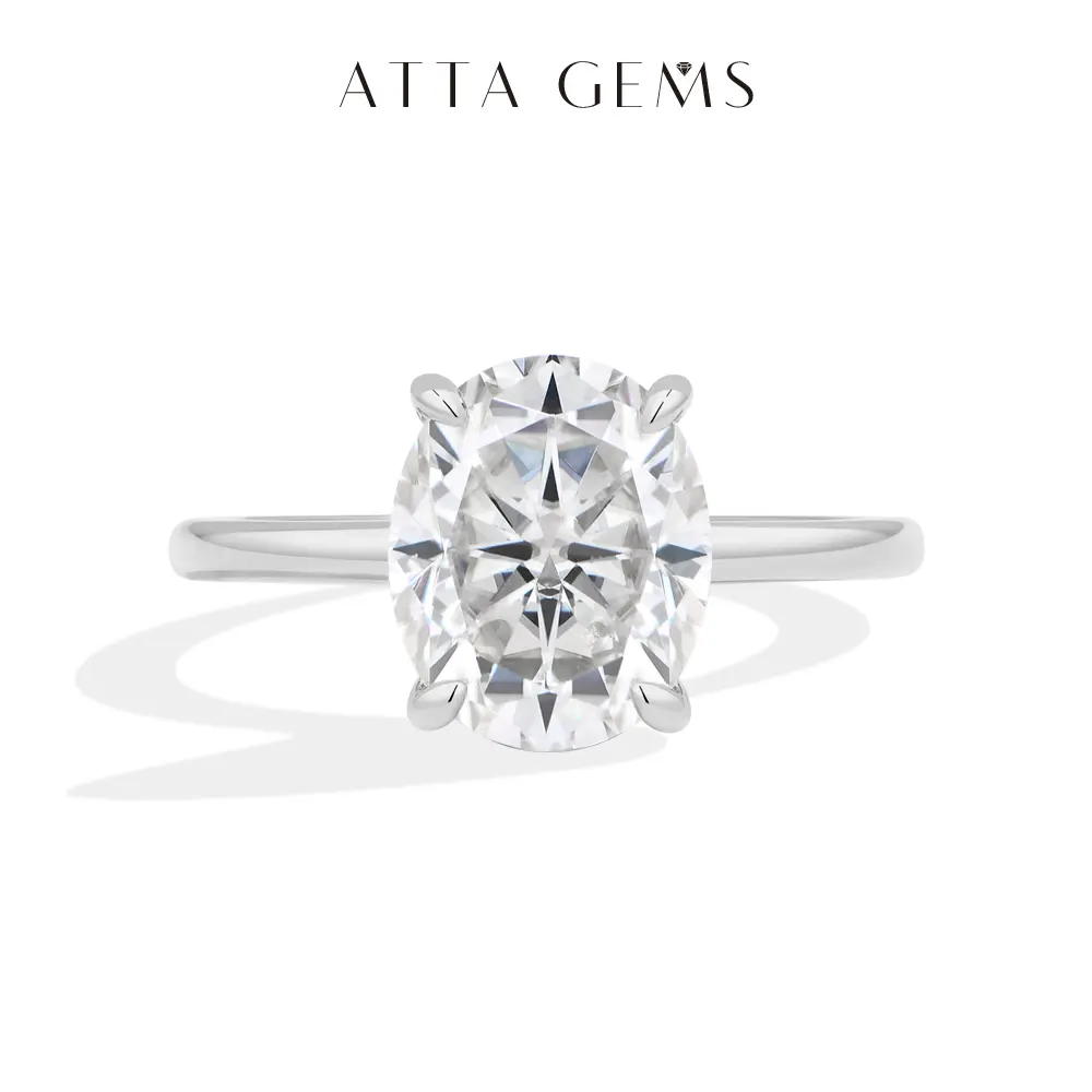 ATTAGEMS 5CT Oval Cut /5CT Octagon Cut Lab-Grown Moissanite Ring for Women 925 Sterling Silver Rings Engagement & Wedding Rings Daily Wear Anniversary Gift Fine Jewelry R432 tiktokshopbacktoschool