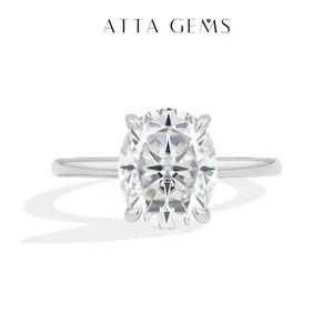 ATTAGEMS 5CT Oval Cut /5CT Octagon Cut Lab-Grown Moissanite Ring for Women 925 Sterling Silver Rings Engagement & Wedding Rings Daily Wear Anniversary Gift Fine Jewelry R432 summerwins