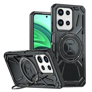 For Motorola MOTO G Stylus 5G 2024 Play Power 5G 2025 EDGE 50 Fusion Ultra Armor Rugged Magnetic Phone Case with Ring Holder